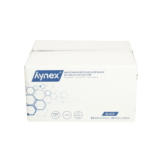 afvalzakken, LDPE, zwart, 20 stuks, kokerverpakking