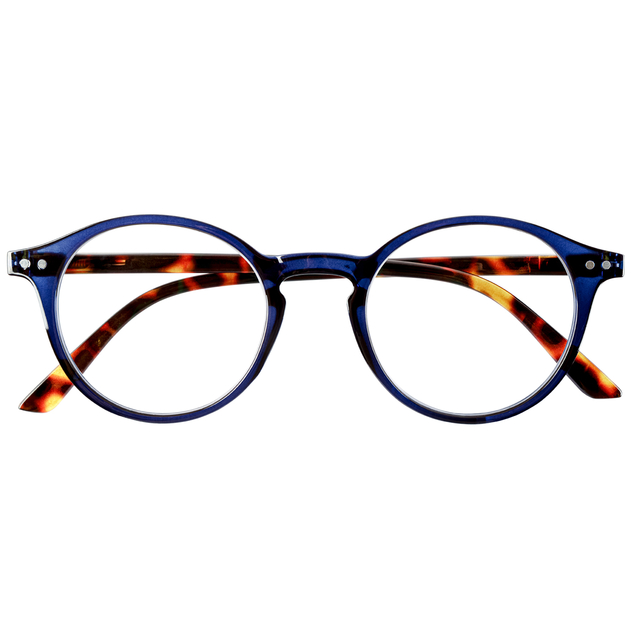 bril, ooglen, houten?, patroon tortoise, kleur blauw/tortoisehars