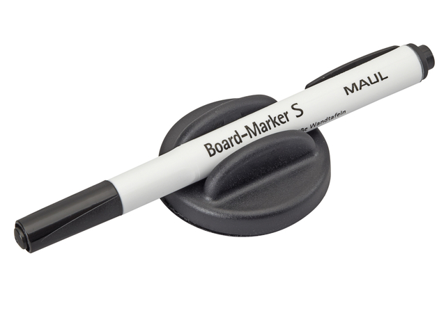 Whiteboardwisser MAUL met whitebordstift zwart magnetisch Whiteboardwisser MAUL met whitebordstift zwart magnetisch
