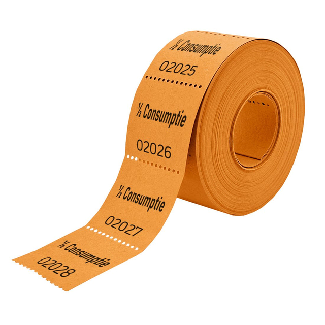 Consumptiebon Combicraft 1/2  500 stuks oranje Consumptiebon Combicraft 1/2  500 stuks oranje