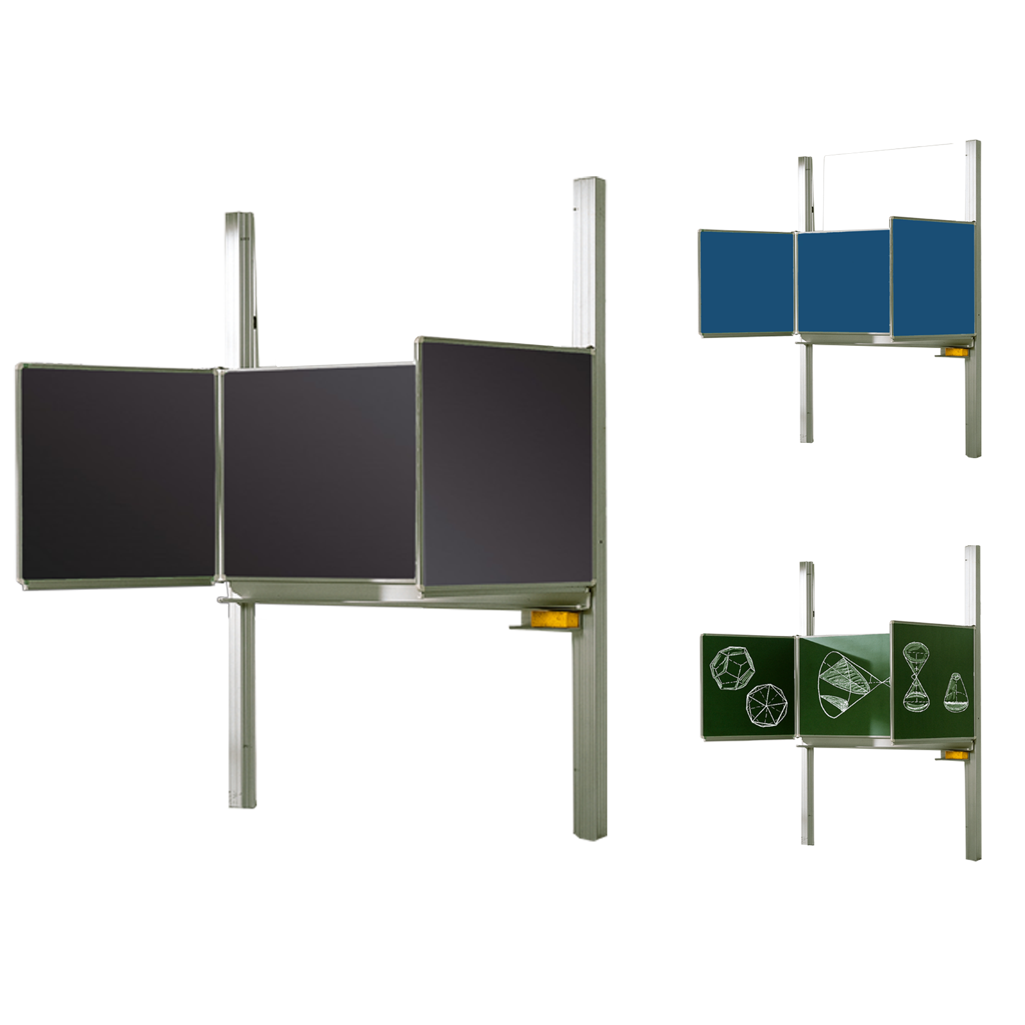 Schoolbord pyloonbord van hoogwaardig geëmailleerd staal, serie PYKL E