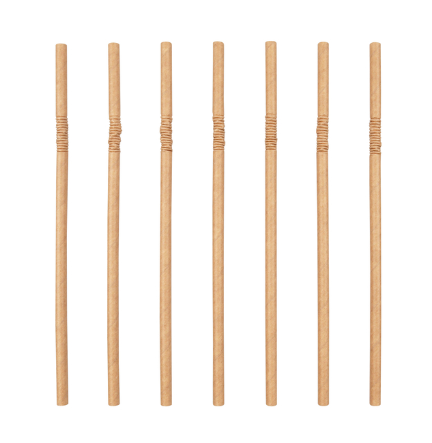 Drinkrietje IEZZY karton buigbaar 6x240mm 100% fair 200 stuks bruin