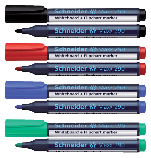 Whiteboardmarker Schneider Maxx 290 rond 2-3mm zwart