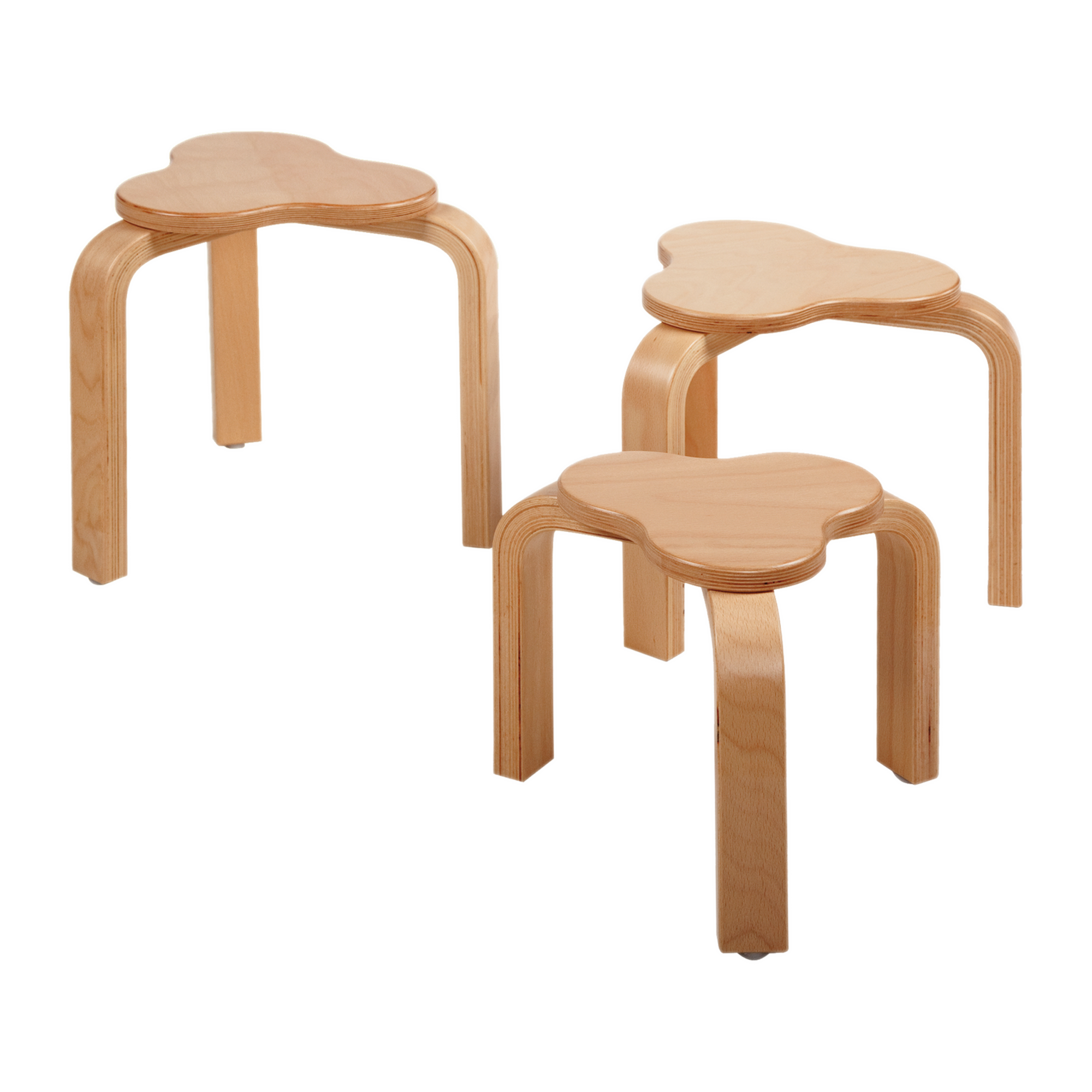 Kruk klaverblad met 3 poten Kruk klaverblad met 3 poten