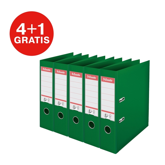 Ordner Esselte Vivida No.1 multipack 75mm A4 5 stuks groen