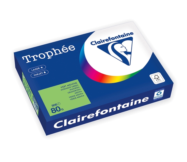 Kopieerpapier Trophée A4 80gr grasgroen 500 vel Kopieerpapier Trophée A4 80gr grasgroen 500 vel
