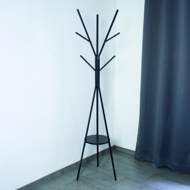 kapstok, hoofdhaak, meubelpunt, zwart, metalen