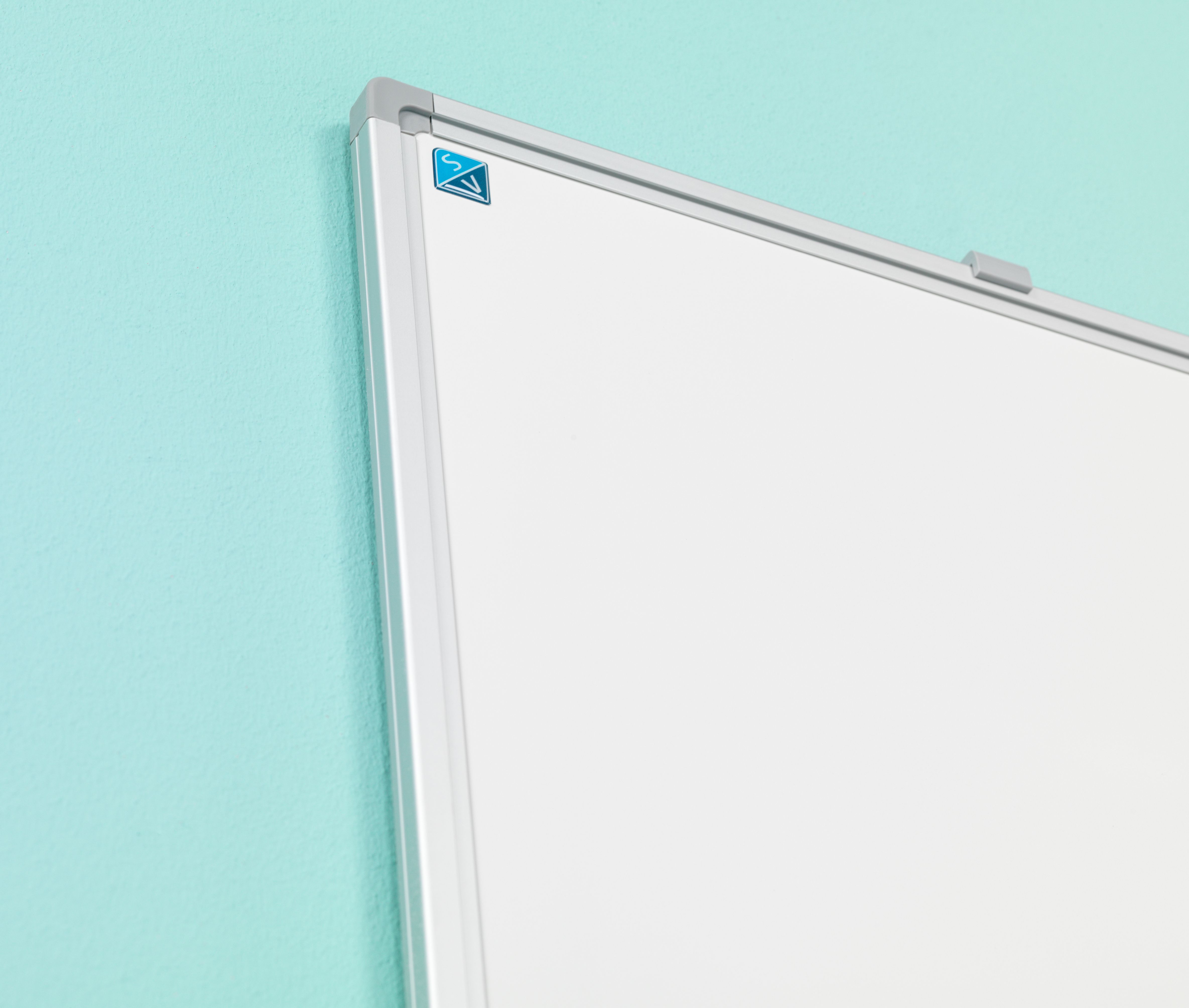 Whitebord Softline profiel 8mm, gelakt staal wit - 120x240 cm
