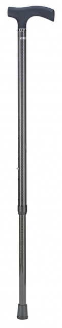 kunststof handvat, telescoopstok, aluminium/komposit, lopenstok met scharnier, anti-slip tip