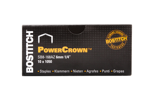 Nieten Bostitch B8 staal SB8 6mm gebogen rug 1050 stuks Nieten Bostitch B8 staal SB8 6mm gebogen rug 1050 stuks