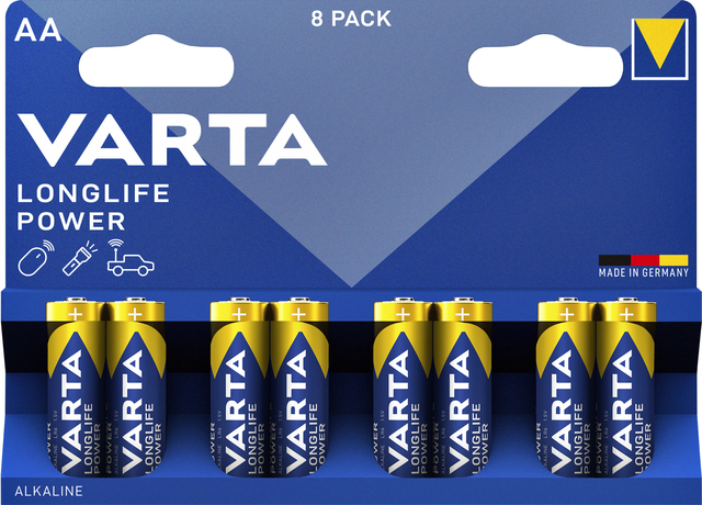 Batterij Varta Longlife Power 8x AA Batterij Varta Longlife Power 8x AA