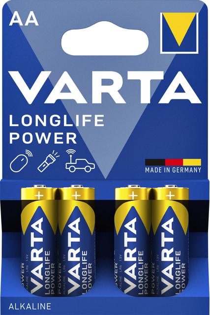 Batterij Varta Longlife Power 4x AA Batterij Varta Longlife Power 4x AA