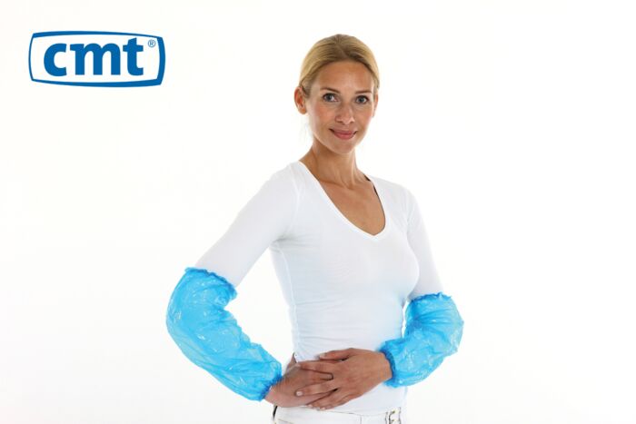 CMT Mouwovertrek PE Blauw 20x40cm 20my doos 20 x100stuks CMT Mouwovertrek PE Blauw 20x40cm 20my doos 20 x100stuks