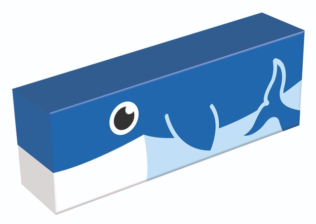 whale, doos, cartoon, verpakking, blauw