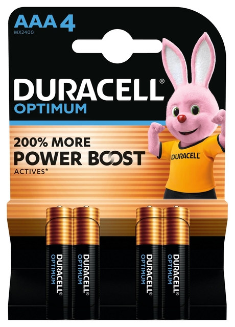 Batterij Duracell Optimum 4x AAA Batterij Duracell Optimum 4x AAA