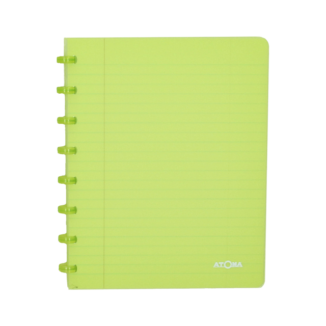 kantooragenda, notitieboek, neon-groen, ringband, Aroma tag: minor