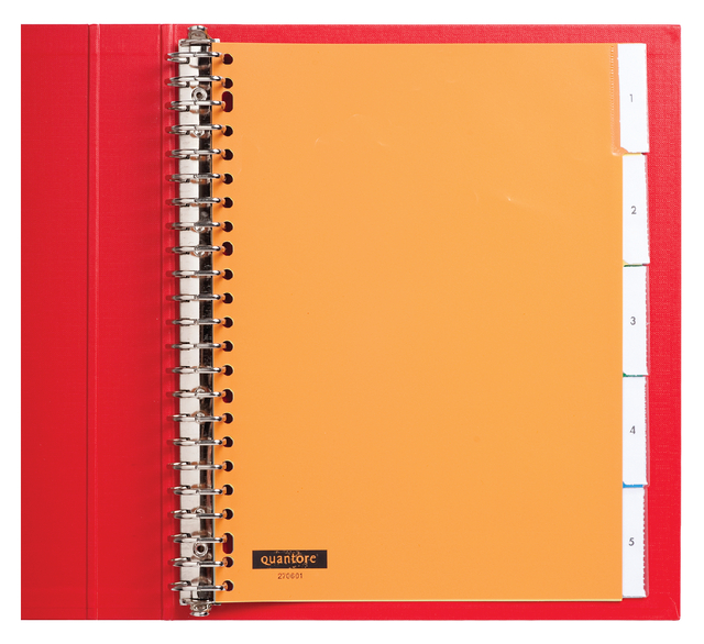 Tabbladen Quantore 23-gaats 5-delig met venster assorti PP Tabbladen Quantore 23-gaats 5-delig met venster assorti PP