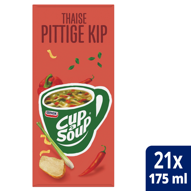 Cup-a-Soup Unox Thaise pittige kip 21x175ml Cup-a-Soup Unox Thaise pittige kip 21x175ml