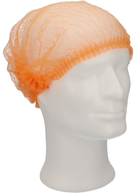 haarnet, bouffantkap, oranje, netting, wegwerp