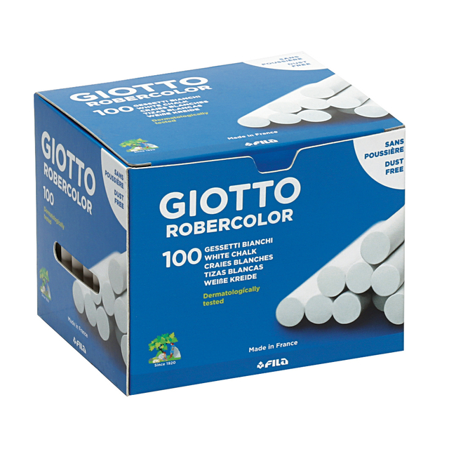 Schoolbordkrijt Giotto doos à 100 stuks wit Schoolbordkrijt Giotto doos à 100 stuks wit