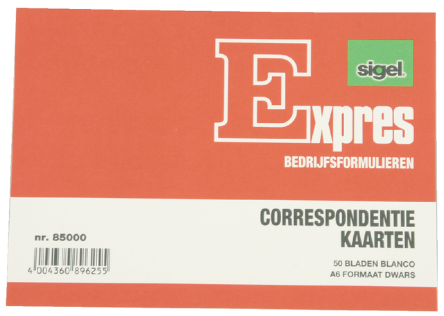 Correspondentiekaart Sigel Expres A6 blanco ivoorkarton pak à 50 stuks Correspondentiekaart Sigel Expres A6 blanco ivoorkarton pak à 50 stuks