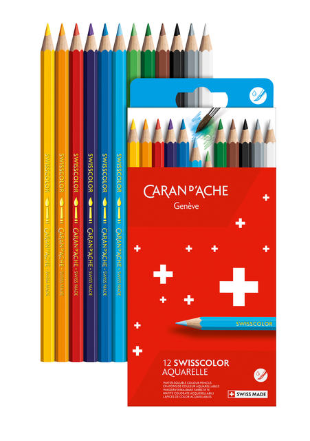 Kleurpotloden Caran D'ache aquarel doos à 12 stuks