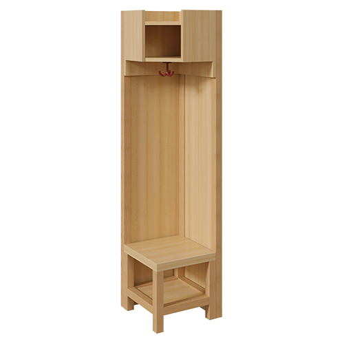 Garderobe binnenhoek, voor eenvoudig opbergen