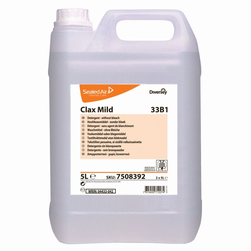 Diversey Clax Mild 33B1 Wasmiddel can 5 liter