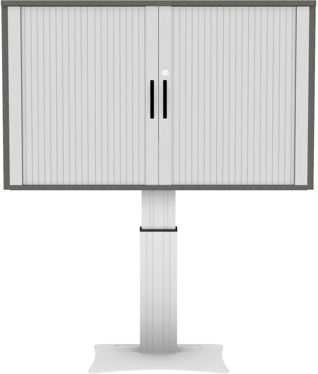Elektrisch in hoogte verstelbare tv-rolgordijnkast voor 50 tot 55 inch monitoren, 173 - 223 cm
