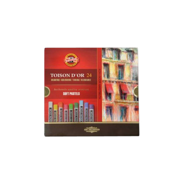 Pastelkrijt Koh-I-Noor Toison 8514 rond 24 stuks assorti Pastelkrijt Koh-I-Noor Toison 8514 rond 24 stuks assorti