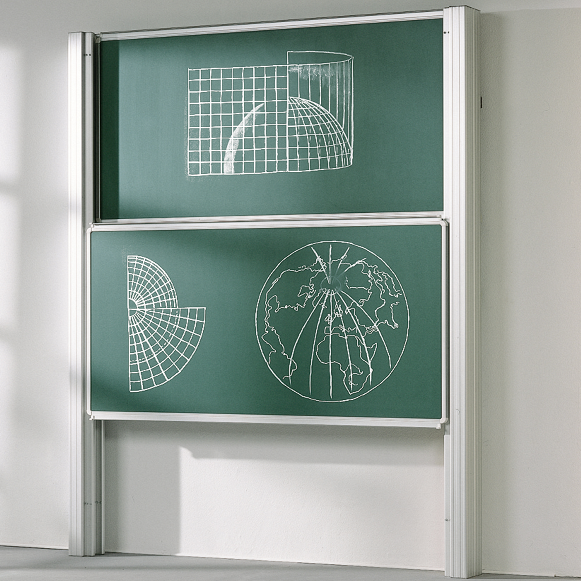 Dubbelzijdig pyloonbord schoolbord van hoogwaardig geëmailleerd staal, serie PY2 E Dubbelzijdig pyloonbord schoolbord van hoogwaardig geëmailleerd staal, serie PY2 E