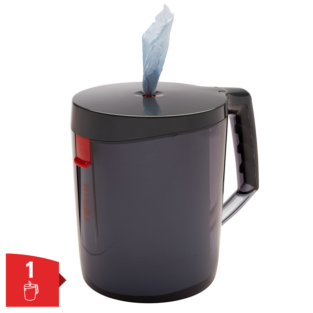 Poetspapierdispenser WypAll L10 Reach draagbare dispenser zwart 6221