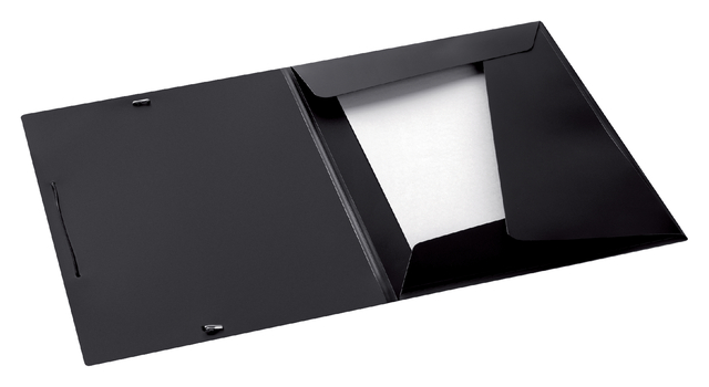 Elastomap Djois college file A4 3 klepppen PP zwart Elastomap Djois college file A4 3 klepppen PP zwart