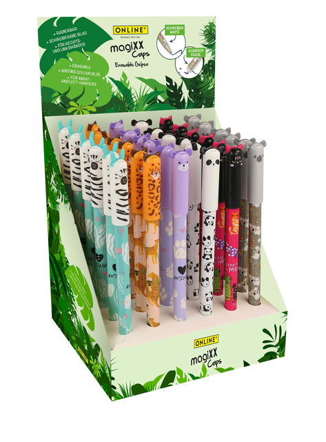 Gelschrijver Online Magixx cap animal 0.7mm assorti Gelschrijver Online Magixx cap animal 0.7mm assorti