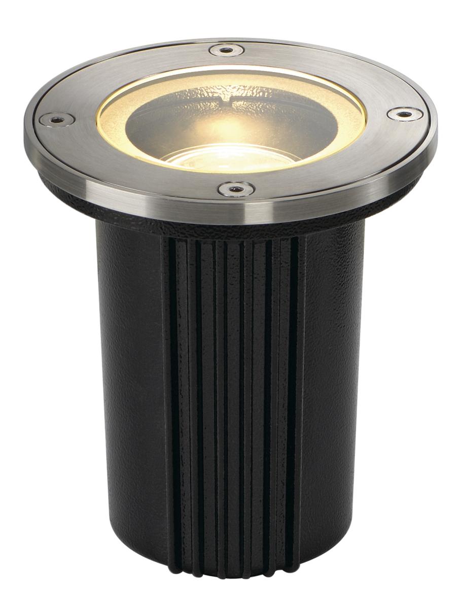 tuinverlichting, LEDlamp, grondspot, sleufvoet, roestvrij staal