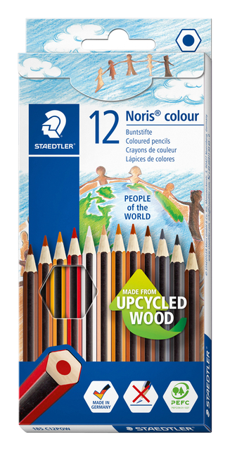 Kleurpotloden Staedtler Noris kleuren People of the World set à 12 Kleurpotloden Staedtler Noris kleuren People of the World set à 12