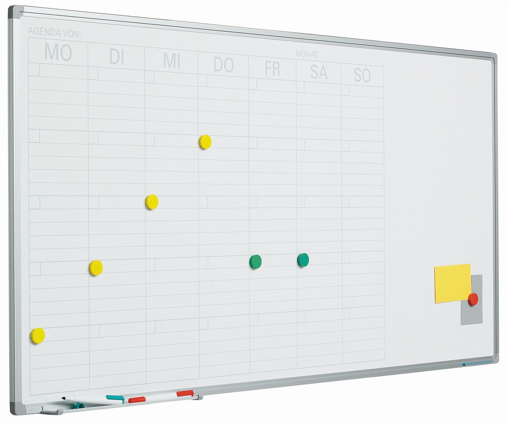 Planbord Softline profiel 8mm Week GB - 60x120 cm