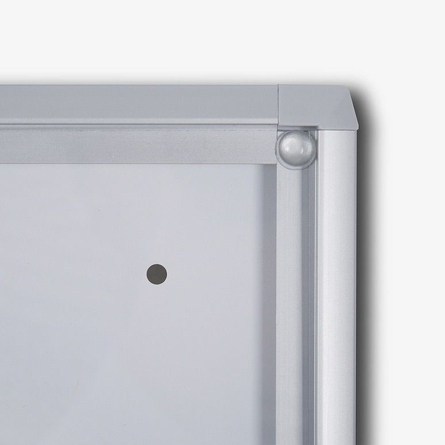 Vitrinebord Quantore voor binnen 4x A4 zilver