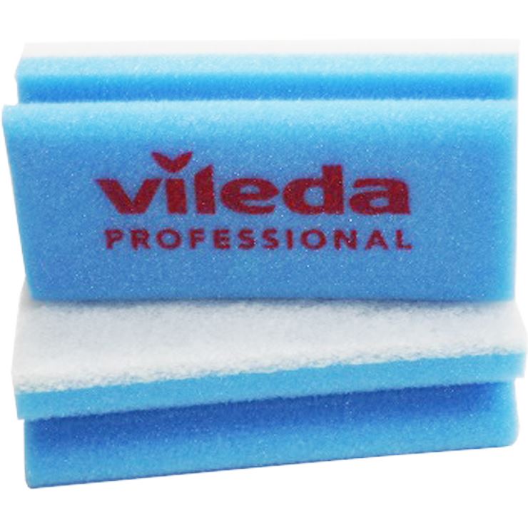 Vileda Glitzi Schuurspons 15x7cm Blauw-Wit pak 10 stuks Vileda Glitzi Schuurspons 15x7cm Blauw-Wit pak 10 stuks