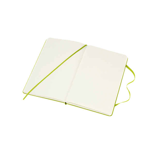 Notitieboek Moleskine large 130x210mm blanco hard cover lemon green