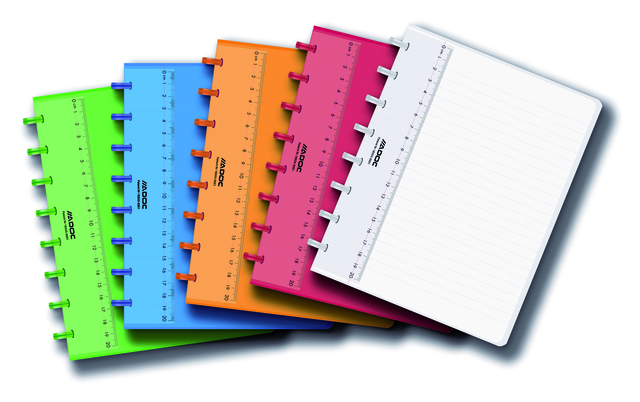 Schrift Adoc A5 lijn 144 pagina's 90gr assorti Schrift Adoc A5 lijn 144 pagina's 90gr assorti