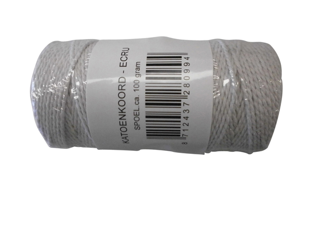 Touw Muller katoen 100 meter ecru Touw Muller katoen 100 meter ecru