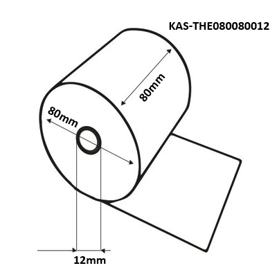 Thermorol 80x80x12mm 75mtr Thermisch - 50 stuks Thermorol 80x80x12mm 75mtr Thermisch - 50 stuks