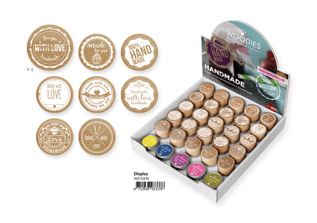 Stempels en stempelkussen Woodies Handmade Stempels en stempelkussen Woodies Handmade