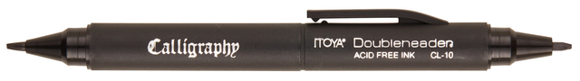 Kalligrafiepen Itoya CL-10 1.5 èn 3.0mm zwart Kalligrafiepen Itoya CL-10 1.5 èn 3.0mm zwart