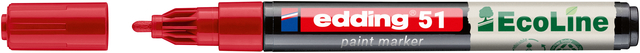 Paintmarker edding 51 EcoLine op waterbasis 1-2mm rood Paintmarker edding 51 EcoLine op waterbasis 1-2mm rood