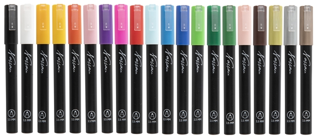 Acrylmarker Nassau set à 20 kleuren