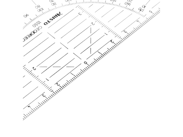 Geodriehoek Aristo 1550 160mm flexibel transparant
