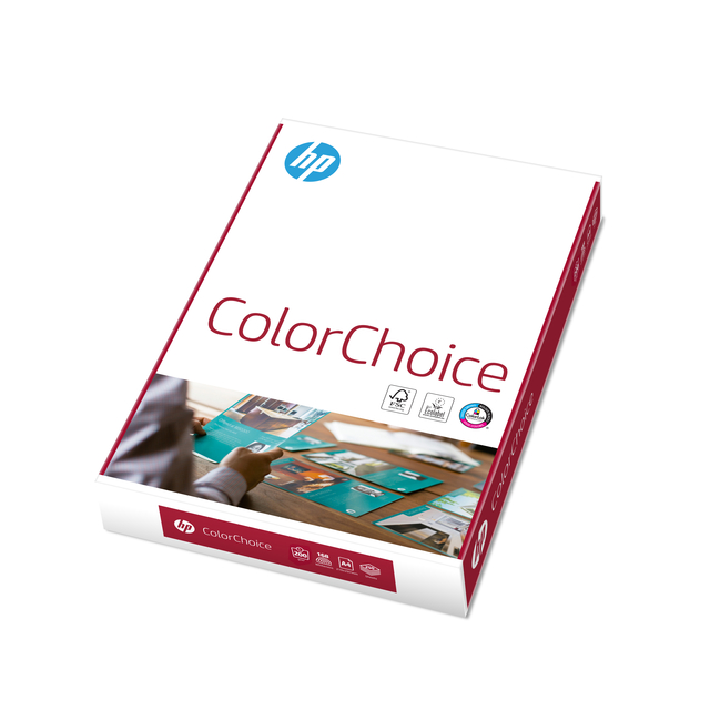 Kleurenlaserpapier HP Color Choice A4 200gr wit 250vel Kleurenlaserpapier HP Color Choice A4 200gr wit 250vel