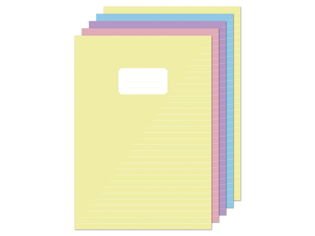 A4 notebook, notitieblok, kleurenschema, gerasterd blad, set notitieboeken